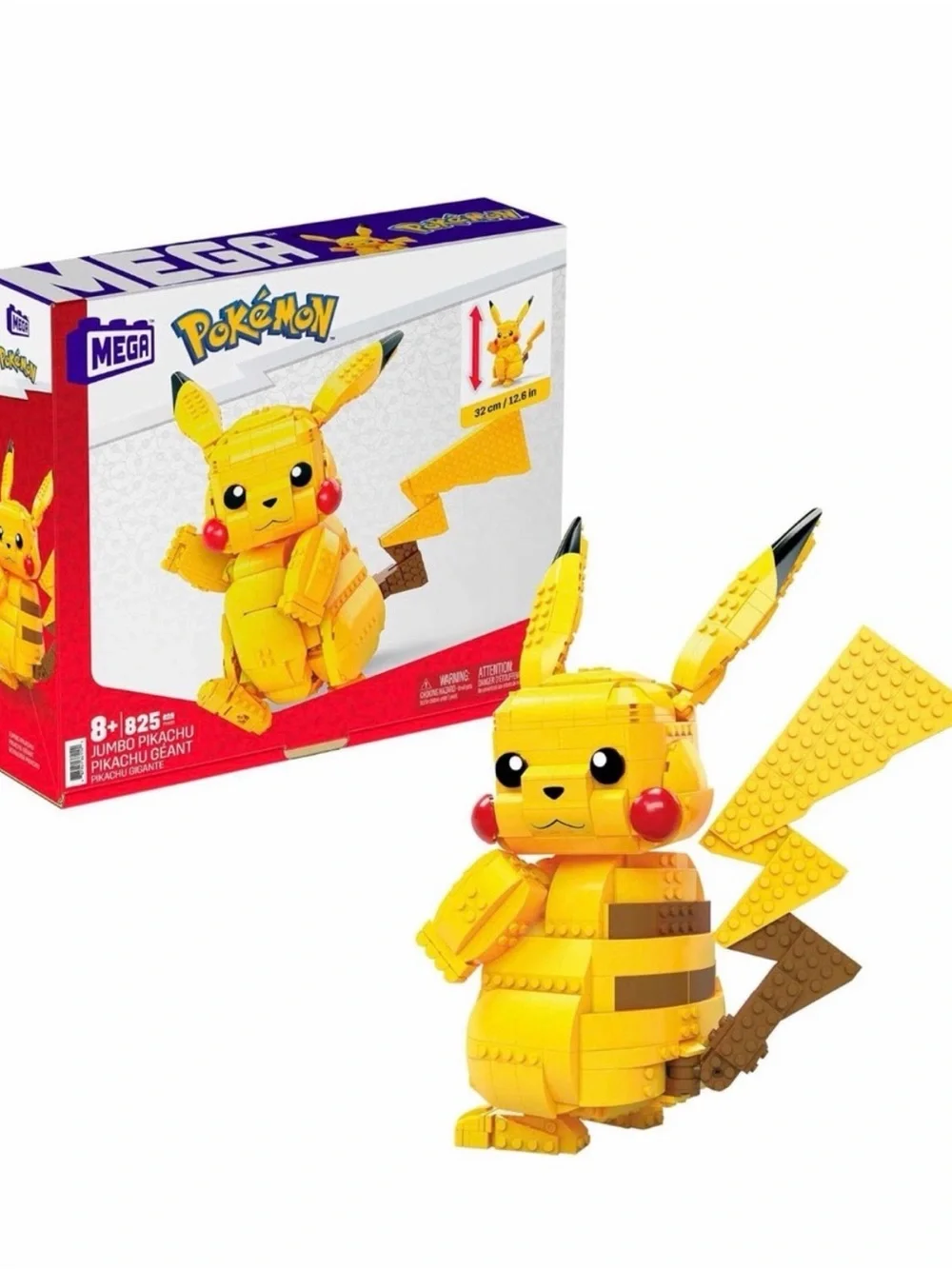 Mega Pokémon Pikachu Jumbo Building Toy - Yellow